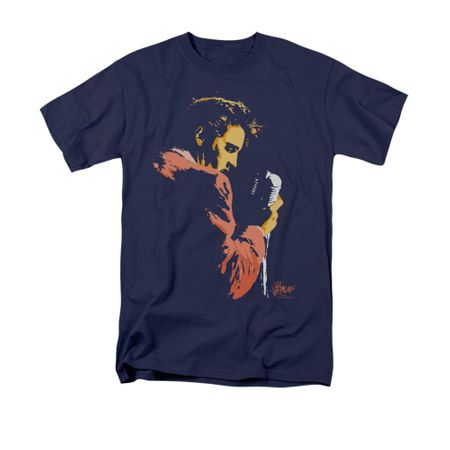Elvis Presley Shirt Quick Paint Navy T-Shirt