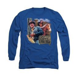 Elvis Presley Shirt Ranch Long Sleeve Royal Blue Tee T-Shirt Elvis Presley Shirt Ranch Long Sleeve Royal Blue Tee T-Shirt