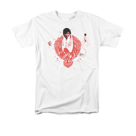 Elvis Presley Shirt Red Pheonix White T-Shirt