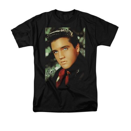 Elvis Presley Shirt Red Scarf Black T-Shirt