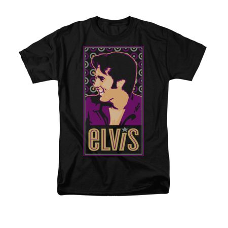 Elvis Presley Shirt Retro Painting Black T-Shirt