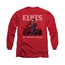 Elvis Presley Shirt Return Of The King Long Sleeve Red Tee T-Shirt Elvis Presley Shirt Return Of The King Long Sleeve Red Tee T-Shirt