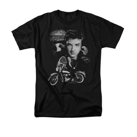 Elvis Presley Shirt Rides Again Black T-Shirt