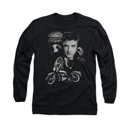 Elvis Presley Shirt Rides Again Long Sleeve Black Tee T-Shirt