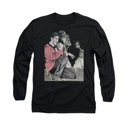 Elvis Presley Shirt Rock N Roll Smoke Long Sleeve Black Tee T-Shirt