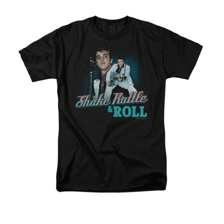 Elvis Presley Shirt Shake Rattle And Roll Black T-Shirt