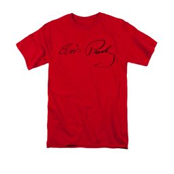 Elvis Presley Shirt Signature Sketch Red T-Shirt Elvis Presley Shirt Signature Sketch Red T-Shirt