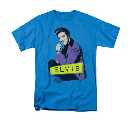Elvis Presley Shirt Sitting Turquoise T-Shirt