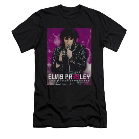 Elvis Presley Shirt Slim Fit 35 Leather Black T-Shirt