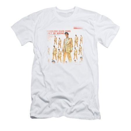 Elvis Presley Shirt Slim Fit 50 Million White T-Shirt