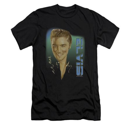 Elvis Presley Shirt Slim Fit 56 Black T-Shirt