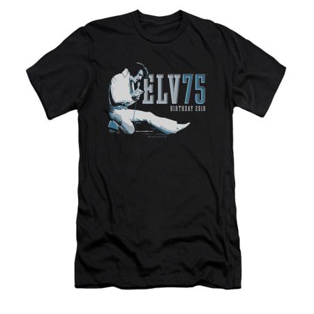 Elvis Presley Shirt Slim Fit 75 Logo Black T-Shirt