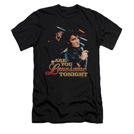 Elvis Presley Shirt Slim Fit Are You Lonesome Black T-Shirt