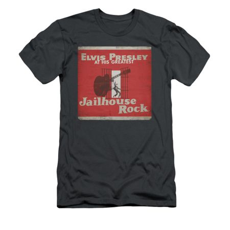 Elvis Presley Shirt Slim Fit At His Greatest Charcoal T-Shirt