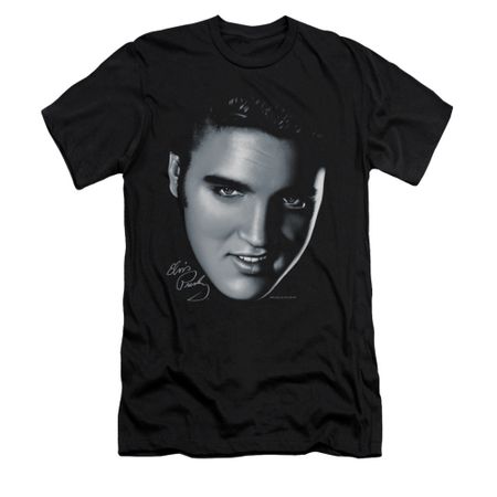 Elvis Presley Shirt Slim Fit Big Face Black T-Shirt