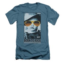 Elvis Presley Shirt Slim Fit Born To Rock Slate T-Shirt