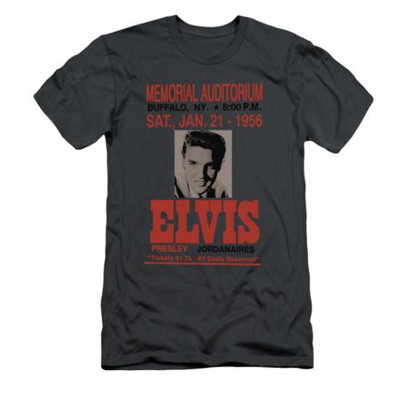 Elvis Presley Shirt Slim Fit Buffalo 1956 Charcoal T-Shirt