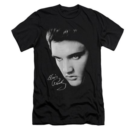 Elvis Presley Shirt Slim Fit Face Black T-Shirt