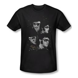 Elvis Presley Shirt Slim Fit Faces Black T-Shirt Elvis Presley Shirt Slim Fit Faces Black T-Shirt