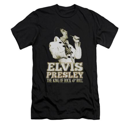 Elvis Presley Shirt Slim Fit Golden Glow Black T-Shirt