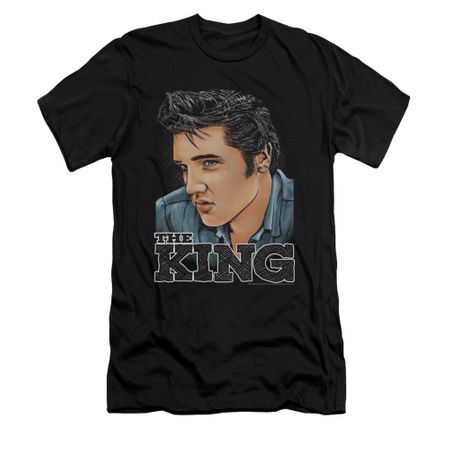 Elvis Presley Shirt Slim Fit Graphic Black T-Shirt
