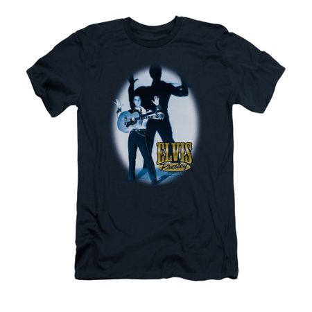 Elvis Presley Shirt Slim Fit Hands Up Navy T-Shirt