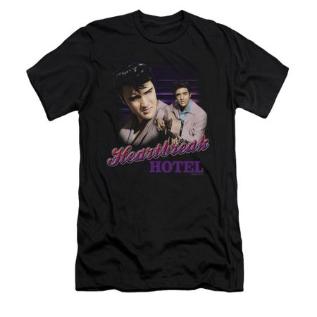 Elvis Presley Shirt Slim Fit Heartbreak Hotel Black T-Shirt
