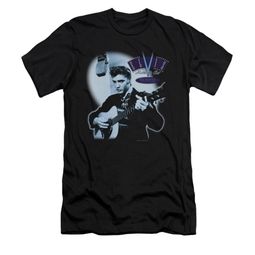 Elvis Presley Shirt Slim Fit Hillbilly Cat Black T-Shirt