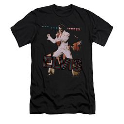 Elvis Presley Shirt Slim Fit Hit The Lights Black T-Shirt