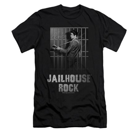 Elvis Presley Shirt Slim Fit Jailhouse Rock Black T-Shirt