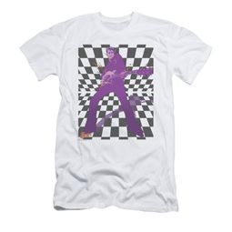 Elvis Presley Shirt Slim Fit Let's Rock White T-Shirt