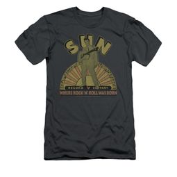 Elvis Presley Shirt Slim Fit Logo Music Charcoal T-Shirt Elvis Presley Shirt Slim Fit Logo Music Charcoal T-Shirt