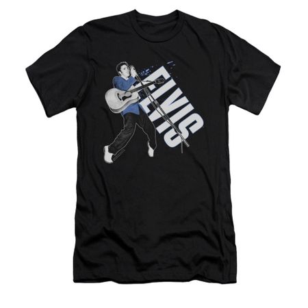 Elvis Presley Shirt Slim Fit On His Toes Black T-Shirt