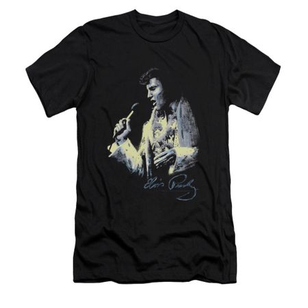 Elvis Presley Shirt Slim Fit Painted King Black T-Shirt