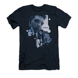 Elvis Presley Shirt Slim Fit Play That Guitar Navy T-Shirt Elvis Presley Shirt Slim Fit Play That Guitar Navy T-Shirt