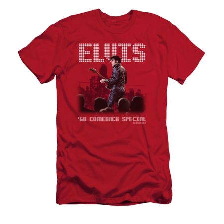 Elvis Presley Shirt Slim Fit Return Of The King Red T-Shirt
