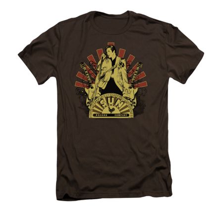 Elvis Presley Shirt Slim Fit Rising Brown T-Shirt