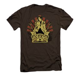 Elvis Presley Shirt Slim Fit Rising Brown T-Shirt