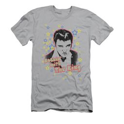 Elvis Presley Shirt Slim Fit Rockin With Silver T-Shirt