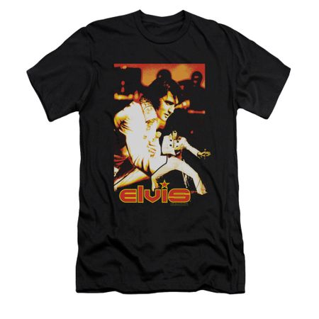 Elvis Presley Shirt Slim Fit Showman Black T-Shirt