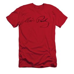 Elvis Presley Shirt Slim Fit Signature Sketch Red T-Shirt Elvis Presley Shirt Slim Fit Signature Sketch Red T-Shirt
