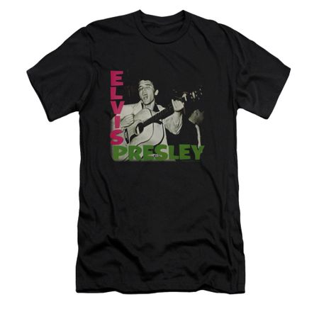 Elvis Presley Shirt Slim Fit Sing It Black T-Shirt