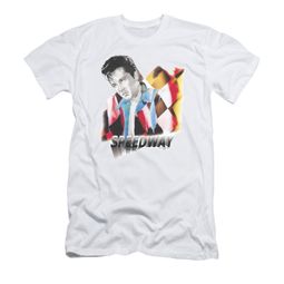 Elvis Presley Shirt Slim Fit Speedway White T-Shirt Elvis Presley Shirt Slim Fit Speedway White T-Shirt