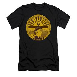 Elvis Presley Shirt Slim Fit Sun Records Full Logo Black T-Shirt Elvis Presley Shirt Slim Fit Sun Records Full Logo Black T-Shirt