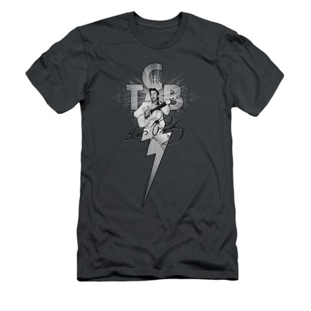 Elvis Presley Shirt Slim Fit TCB Ornate Charcoal T-Shirt