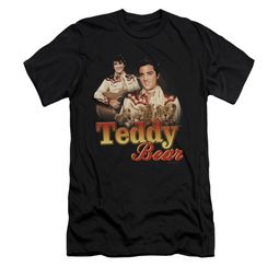 Elvis Presley Shirt Slim Fit Teddy Bears Black T-Shirt