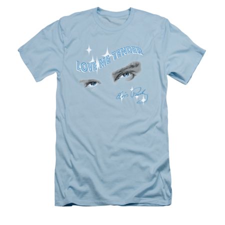 Elvis Presley Shirt Slim Fit Tender Eyes Light Blue T-Shirt
