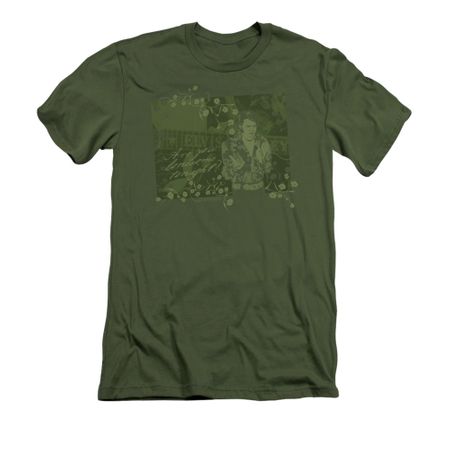 Elvis Presley Shirt Slim Fit That 70's Military Green T-Shirt