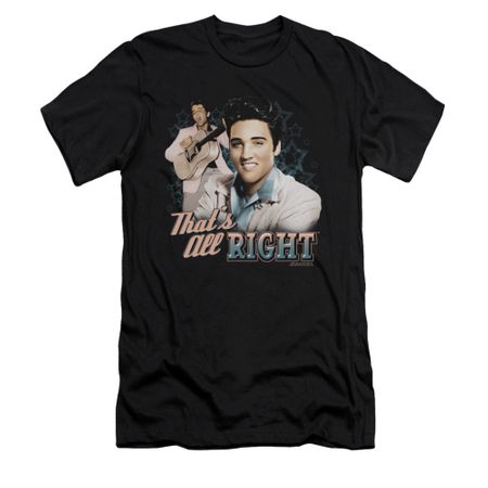 Elvis Presley Shirt Slim Fit That's All Right Black T-Shirt