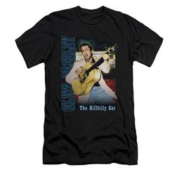 Elvis Presley Shirt Slim Fit The Hillbilly Cat Black T-Shirt Elvis Presley Shirt Slim Fit The Hillbilly Cat Black T-Shirt